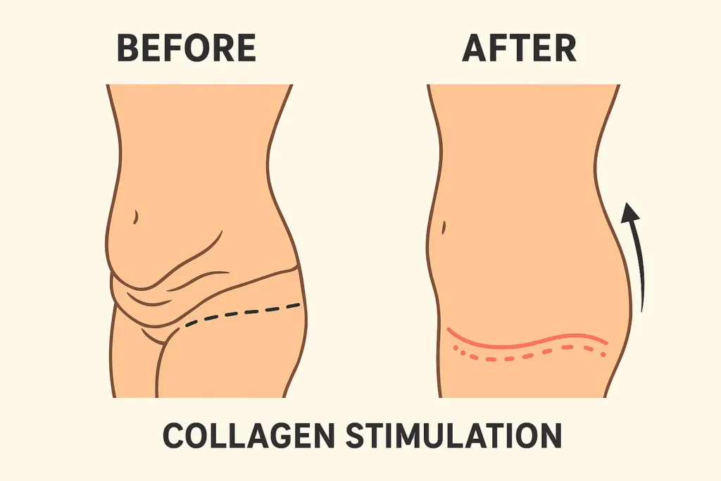 Before and after results for sagging skin after weight loss injections Middleton Park