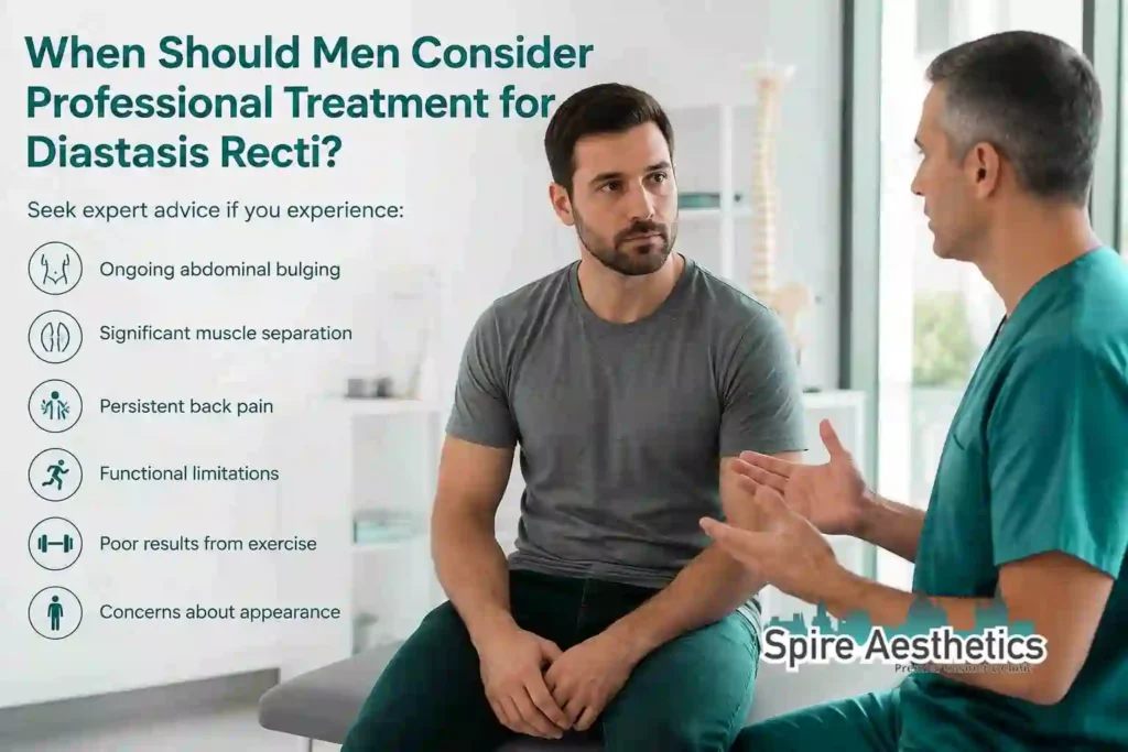 When Should Men Consider Professional Treatment for Diastasis Recti Middleton Park?