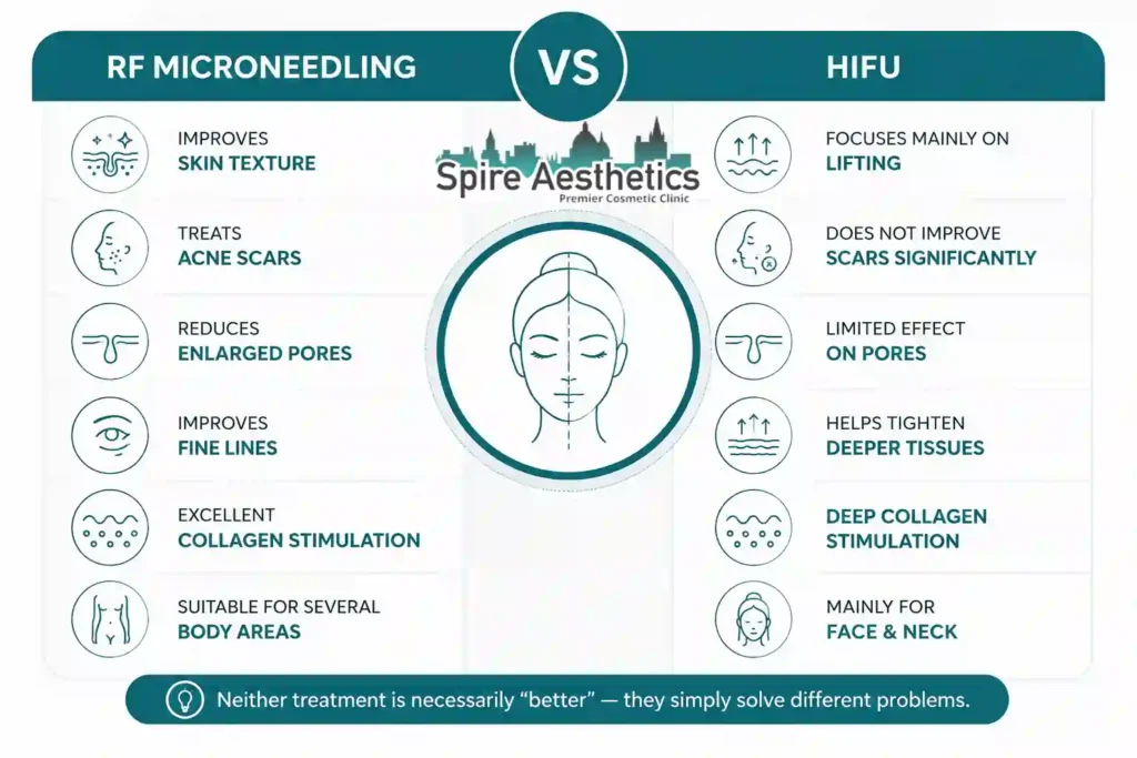 RF Microneedling vs HIFU: Which Treatment Gives Better Results Middleton Park?